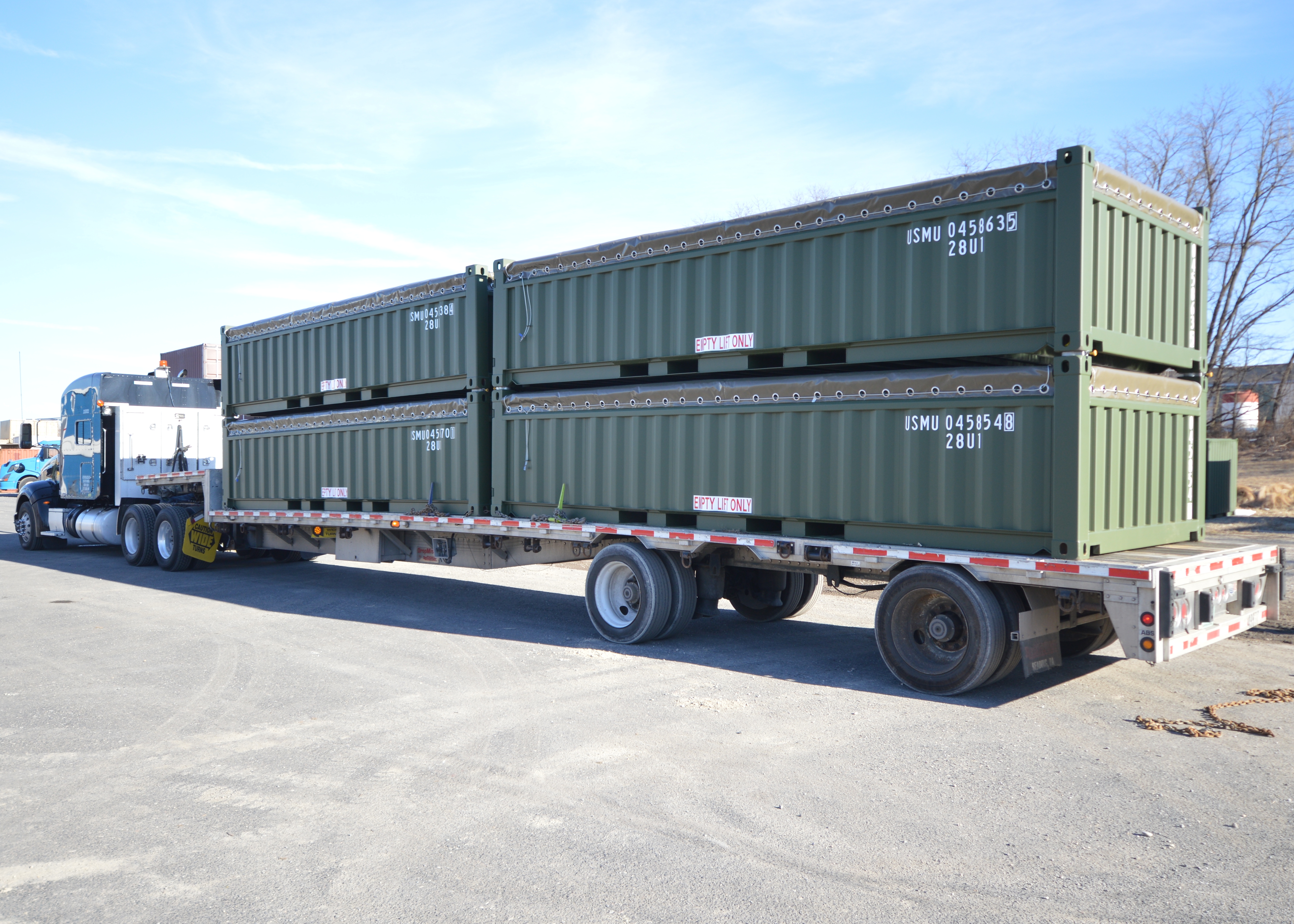 20’ X 4’ 3” High Open Top ISO Cargo Container with Swing Cargo Door