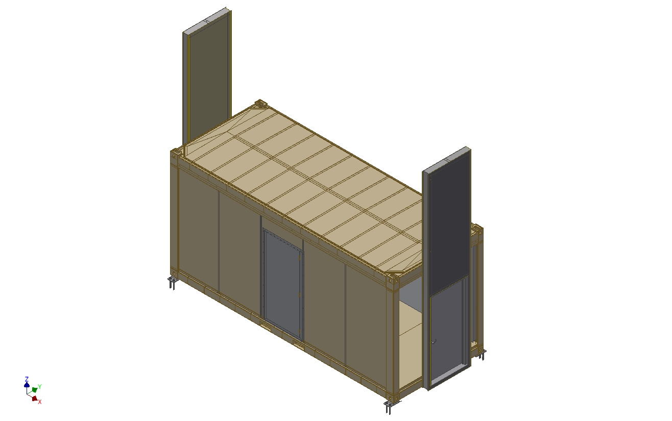 Passive Hallway for Connecting Relocatable Simulation Shelters